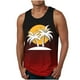 thumbnail image 1 of Camiseta sin mangas de cuello redondo para hombre, estampada, informal, deportiva, elástica, de moda, de poliéster., 1 of 4