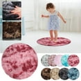 thumbnail image 3 of Guanhe Tie-Dye Round Area Rugs for Living Room, 32Inch Circle Rugs for Kids Girls Rooms, Soft Non-Slip Bedroom Rugs,Khaki, 3 of 3