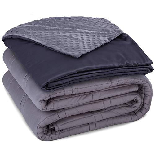 CoziRest Cooling Weighted Blanket 15 lbs 60x80 Queen Size Cool DualSided Cover