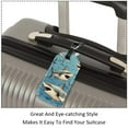 thumbnail image 3 of Square 2Pack PU Leather Shark Cruise Luggage Tag with Privacy Cover and Name ID Tag for Travel Handbags Backpacks Luggage Tags, 3 of 6