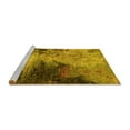 thumbnail image 2 of Ahgly Company Machine Washable Indoor Square Oriental Yellow Industrial Area Rugs, 3' Square, 2 of 4