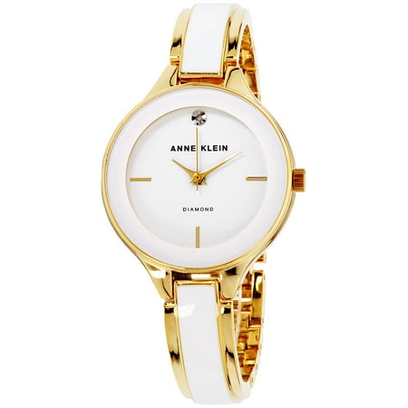 Dial White Dial Watch - Anne Klein Women's Classic White Dial Stainless Steel Watch AK-2702WTGB