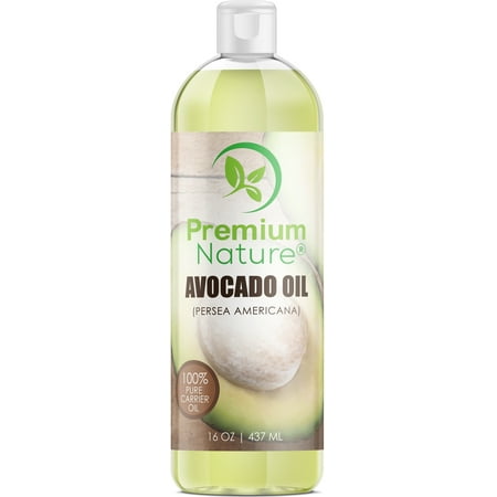 Avocado Oil for Hair Face & Skin Carrier Oils for Essential Oil Mixing 16 oz by Premium (Best Carrier Oil For Testosterone)