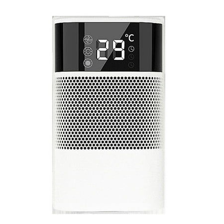 

Smrinog 700W Mini Desktop Air Heater Electric Fan Warmers Touch Room Radiator (US White)