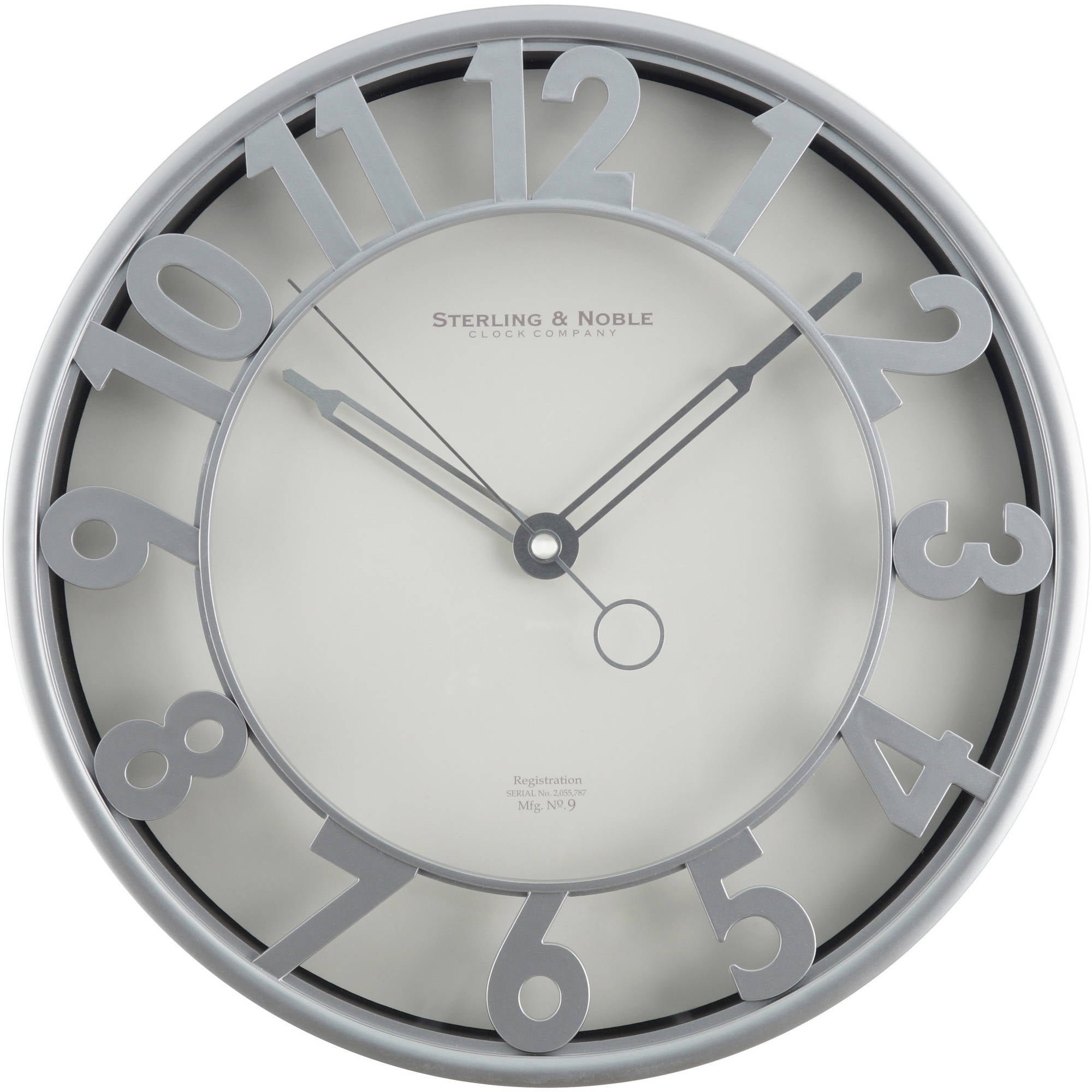 Mainstays 11.5" Silver Grill Wall Clock BrickSeek