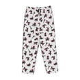 thumbnail image 4 of Xecao Poodle Dog Women's Straight Lounge Pajama Pants: The Epitome of Relaxed Sleepwear, 4 of 9