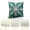 thumbnail image 4 of GOSMITH  Green Christmas Pillow Covers Xmas Snowflakes Rustic Winter Themed Decorative Throw Pillow Cases Outdoor Cushion Covers Farmhouse Sofa Couch Bed Decor, 4 of 5