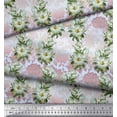 thumbnail image 3 of Soimoi Cotton Voile Fabric Leaves & Magnolia Floral Decor Fabric Printed Yard 56 Inch Wide, 3 of 5