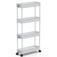 thumbnail image 2 of Carro Utilitario Rodante de 4 Niveles con Cajón, Carro Utilitario REBECAT Hecho de Herramienta Organizadora de Almacenamiento Multifuncional para Cocina, Baño, Sala de Estar, Oficina (Gris), 2 of 8
