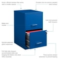 thumbnail image 3 of Space Solutions Classeur Métallique 2 Tiroirs 18 Pouces Bleu Classique, 3 of 8
