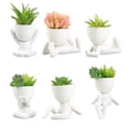 thumbnail image 2 of Human Shaped Flowerpots,Mini Ceramics Potted For Home Decor-No Included Plant, 2 of 8