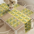 thumbnail image 2 of Ambesonne Talavera Table Runner & Placemats, Folkloric Ornate Squares, Placemat 4 pcs + Runner 12"x90", Dark Yellow Multicolor, 2 of 2