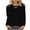 Black, variant on tklpehg 3/4 Sleeve Shirts for Women Tunic Tops Casual Comfy Lightweight Going Out Tops V-Neck Loose Classic Solid Color Blouses (Black,XXL)