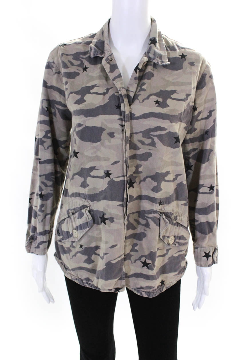 Pre-owned|MONROW Womens Vintage Camo 