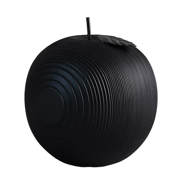 Estatua de fruta de resina, estilo sencillo, arte abstracto, escritorio, nórdico, estantería, geométrico Un negro