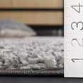 thumbnail image 5 of SAFAVIEH Rumi Barrett Striped Polyester Shag Area Rug, Dark Gray/Ivory, 8' x 10', 5 of 8
