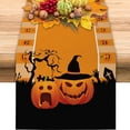 thumbnail image 2 of Halloween Table Runner 72 Inches Long Pumpkin Orange Black Buffalo Plaid Check Table Runner for Kitchen Dining Coffee Indoor Outdoor Home Party Decor, 2 of 6