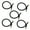 Black, variant on 5 Pcs Women Hair Ties High Elastic Knotted Design Hair Ropes Metal Decoration Ponytail Holder Hair Accessories