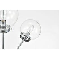 Masakee 12-light Sputnik Metal Chandelier with Clear Glass Globe Shades