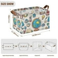 thumbnail image 7 of Yayeee Foldable Storage Basket for Shelves with Handles Set of 2 Waterproof Cloth Bins, Beige School, 7 of 7