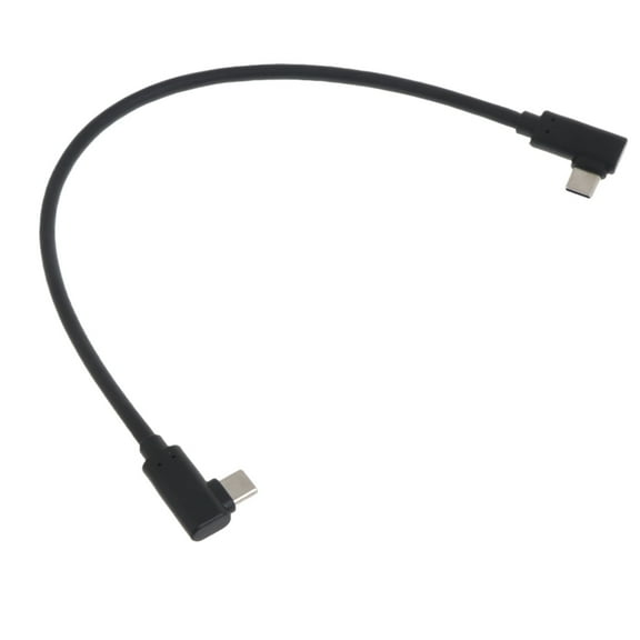Right Angle USB C 11.8'' 90 Degree USB to Type C Elbow Charger Data Sync Dual L Shape USBC Cable