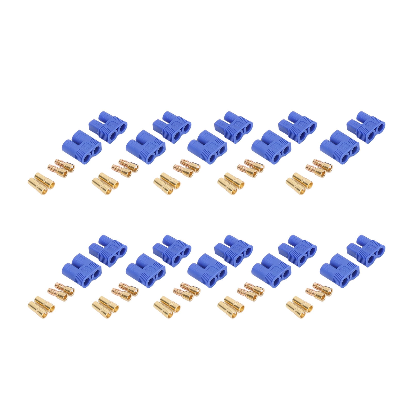 Lot De 10 Paires De Connecteurs EC3 Mâle/femelle – 20 Prises Dorées 3,5 Mm – Capacité 60 A – Pour Modèles RC