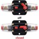 thumbnail image 1 of Disyuntor de 12v-24v CC de 30 amperios, portafusibles, bloque de fusibles en línea para la protección del sistema inversor solar de audio del automóvil (30a-1pc) LingWen 8390612330384, 1 of 1