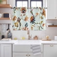 thumbnail image 2 of Green Spring Floral Kitchen Curtains Window Panels, Summer Botanical Vintage Birds Insulated Window Treatment Curtain, Grommet Curtains for Bedroom/Living Room/Bathroom, 2 Piece 52"Wx45"L, 2 of 8