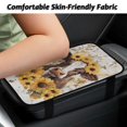 thumbnail image 3 of Yuyamidu Cow Arm Rest Cover Car Center Console Pad for Most Sedan Truck Van Sunflower Car Center Console Cover Accessories Warm Auto Arm Rest Cover Pad, 3 of 7