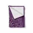 thumbnail image 2 of Purple Mandala Soft Flannel Fleece Throw Blanket, Lacework Curlicue Design with Abstract Curves and Waves Print, Cozy Plush for Indoor and Outdoor Use, 60" x 80", Purple and Pale Mauve, by Ambesonne, 2 of 6