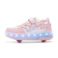 thumbnail image 4 of Kids Wheels Shoes with Lights Rechargeable Roller Skates Shoes Retractable Wheels Shoe LED Flashing Sneakers for Girls Boys Gift, 4 of 14