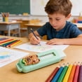thumbnail image 4 of Retractable Cute Animal Push Pull Eraser for Pencil Drawing Adorable Stationery Green, 4 of 6