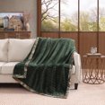 thumbnail image 2 of Realtree Throw Blanket 50" x 60" Jacquard Plush Solid Green W/Binding, 2 of 6