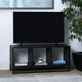 thumbnail image 6 of Household Essentials Jamestown TV Stand Coffee Table with Square Cube Storage Compartments Mid Century Walnut Wood Grain and Black Metal, 6 of 13
