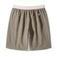 thumbnail image 6 of Mens Shorts Casual Summer Elastic Waist Drawstring Straight Leg Lightweight Knee Length Athletic Shorts with Pockets, 6 of 9