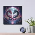 thumbnail image 4 of Luxe Metal Art 'Two Dragons 3' by Rey Klimt Metal Wall Art, 12" x 12", 4 of 9