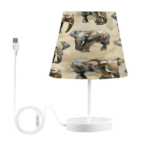 Table Lamp Small 5.9x10.8 Inches Table Lamps Night Light Tools & Home Improvement Bedroom Lamp Guest Room Lamp Study Lamp Office Lamp Gray Elephant