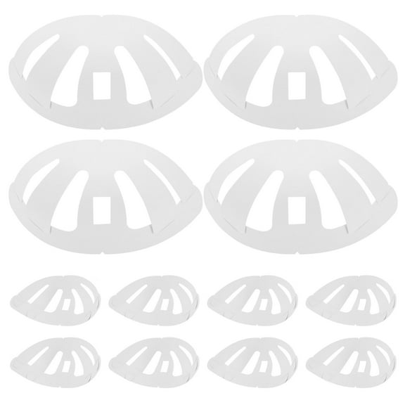 Masteelf 50Pcs Baseball Caps Inserts Flexible Washable Reusable Hat Shapers Hat Sweat Liner Hat Support Brim For Fitted Ball Sports Cap Insert White