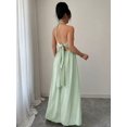 thumbnail image 2 of Solid Color Tie-Up Backless Maxi A-Line Dress Women's Summer Sundress One Piece Long Dress, 2 of 10