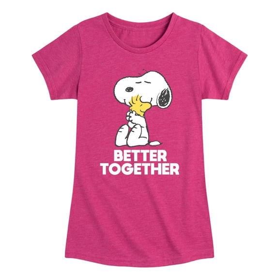 Peanuts - Better Together - Youth Girls Fitted Short Sleeve T-Shirt