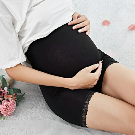 

YLSHRF Maternity Safety Pants Women Lady High Waist Safety Pants Elastic Maternity Shorts Underpants Leggings Maternity Lace Safety Pants