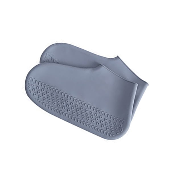 Qarigey 1 par de fundas para zapatos antideslizantes, flexibles, impermeables, plegables, elegantes, de color sólido, portátiles, Accesorios de calzado Gris S