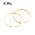 thumbnail image 3 of Unique Bargains 50 Pack 20mm Brass Hollow Circle Bezel Round Linking Rings(Gold), 3 of 4