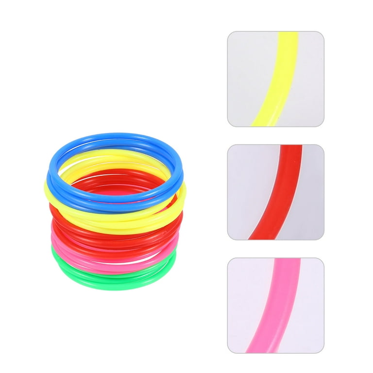 24 Pcs Interesting Toss Rings Colorful Ring Toys Creative Plastic Rings