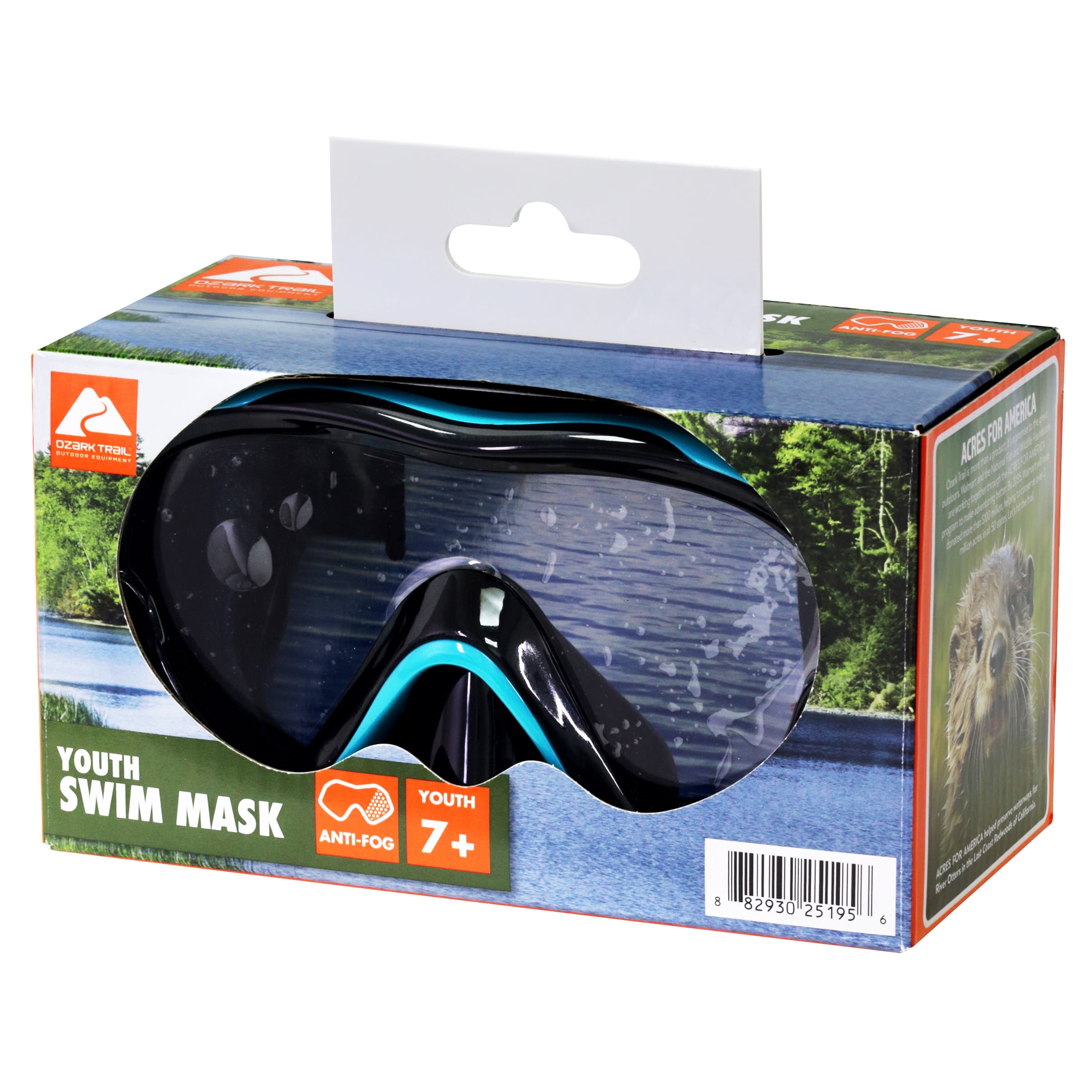 Ozark Trail Jr Swim Mask With Shatter-Resistant Lenses and Adjustable Strap
