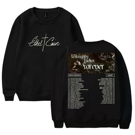 Ethel Cain The Willoughby Tucker Forever Tour Crewneck Long Sleeve Streetwear Women Men Pullover Sweatshirt