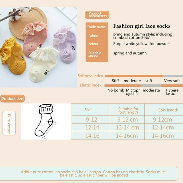 Thin Infant Baby Girl Kid Sock Frilly Lace Socks Ankle Summer Sock Princess Socks