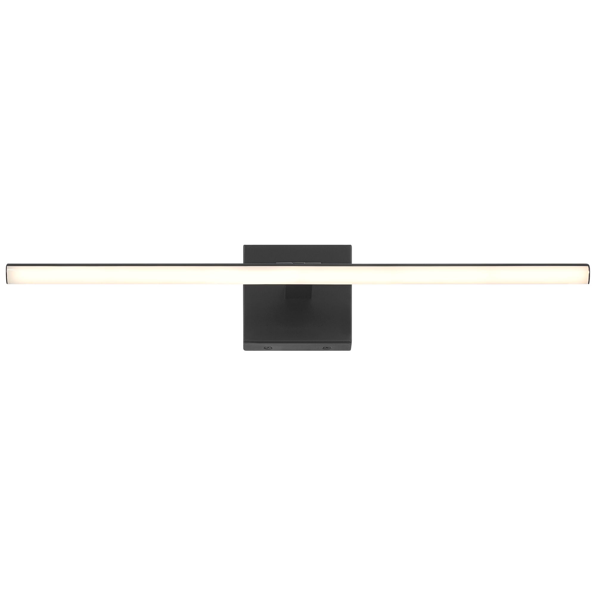 Possini Euro Design Lula 24" High Modern Bathroom Vanity Wall Lamp Light Fixture Mount Over The Sink Mirror LED Hardwired Black