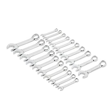 GEARWRENCH 81903 12-Point Stubby Combination SAE/Metric Wrench Set, 20 Pc.