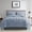 Blue, variant on Bourina 3-Piece Queen Size Comforter Set, Pleated Wrinkle-Resistant Microfiber Bedding, Blue,All-Season